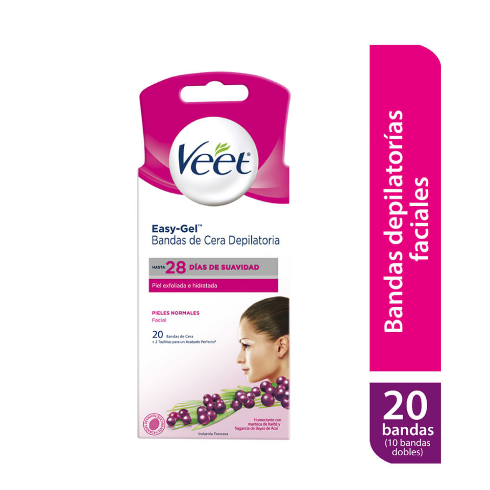 BANDAS DEPILATORIAS FACIALES VEET X 20 UNDS