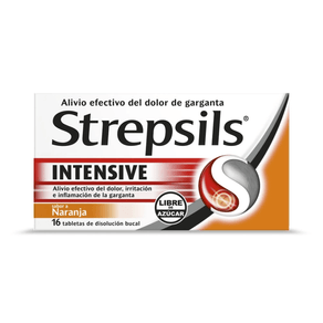 STREPSILS SUGAR FREE TABLETAS NARANJA CAJA X 16 UNDS