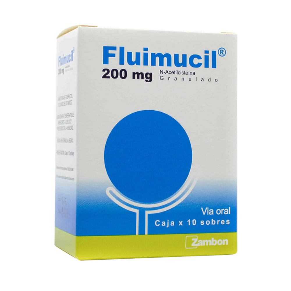 FLUIMUCIL SOBRES 200 MG NARANJA