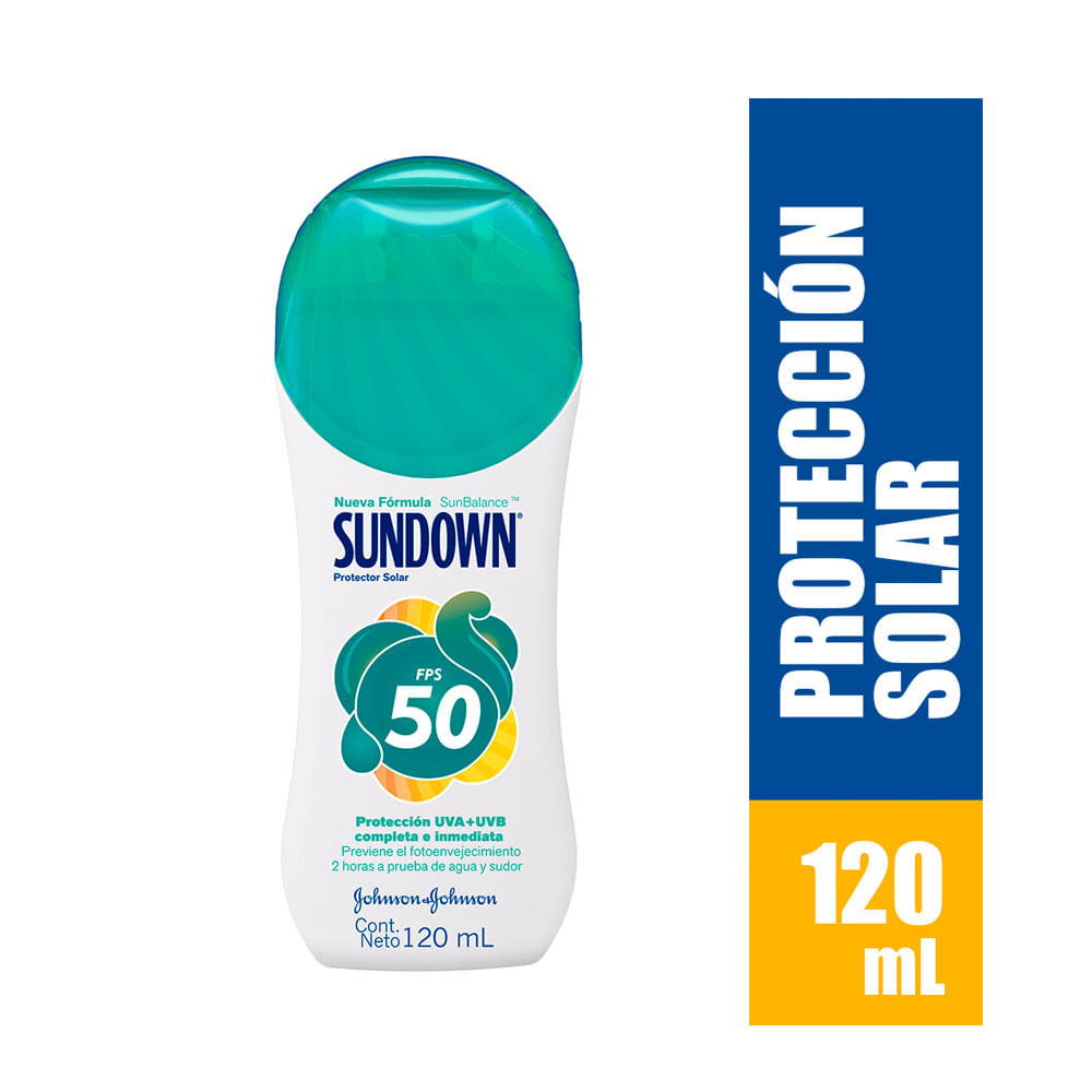 PROTECTOR SOLAR SUNDOWN SPF 50 FRASCO 120 ML