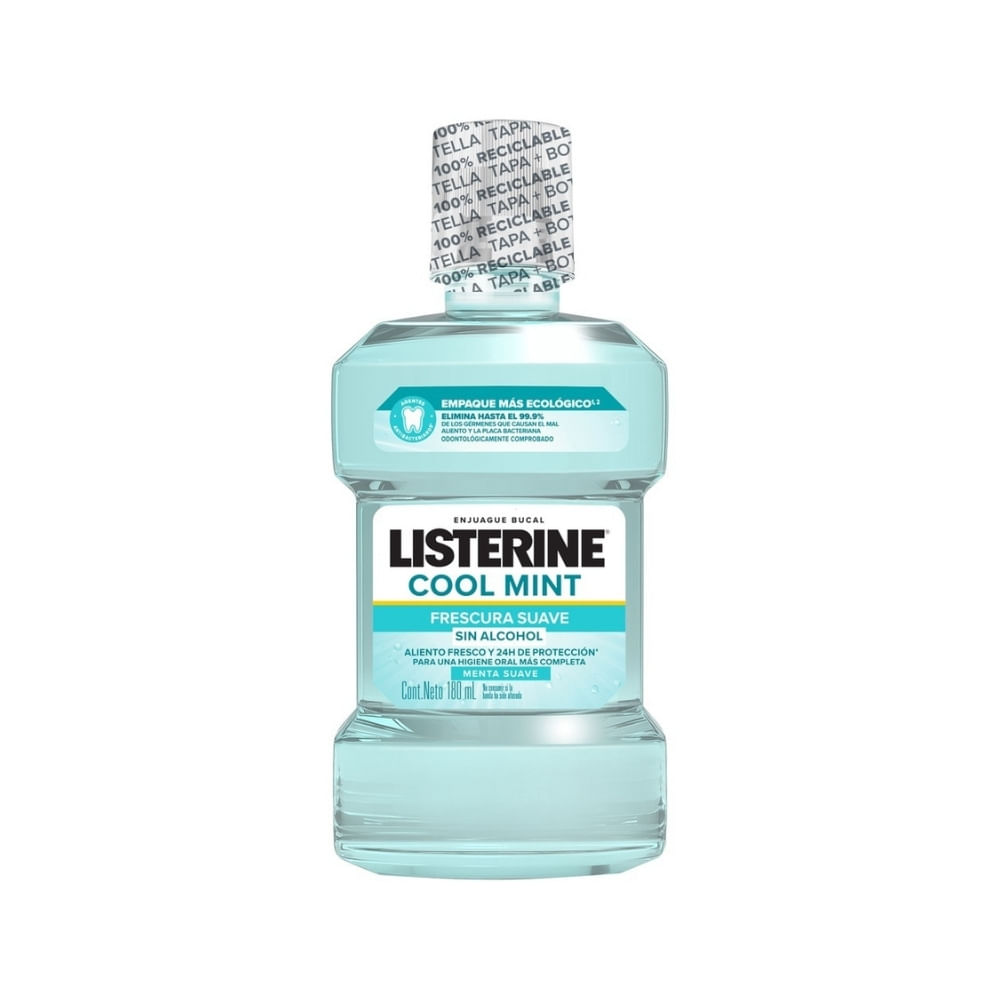 ENJUAGUE BUCAL LISTERINE COOL MINT ZERO FRASCO 180 ML