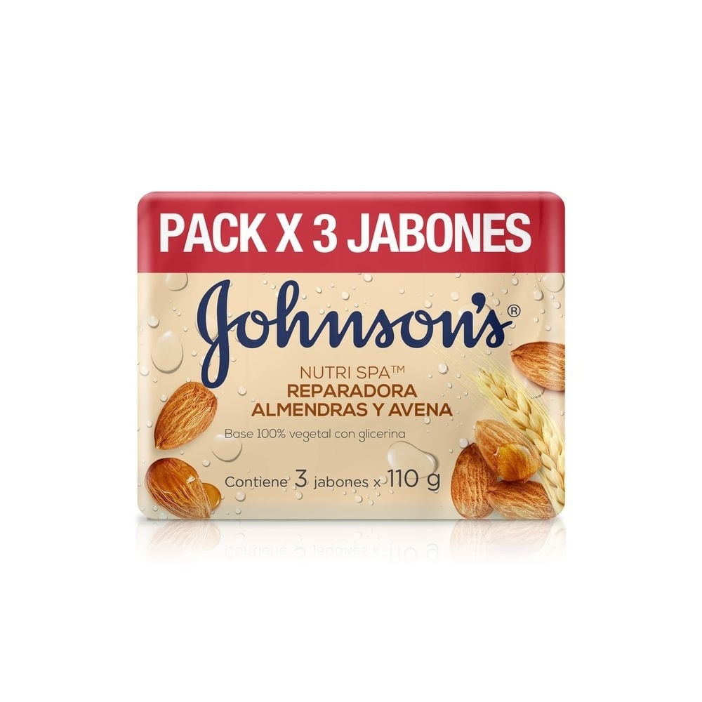 JABON JOHNSONS ALMENDRAS AVENA BARRA 3 X 110GR