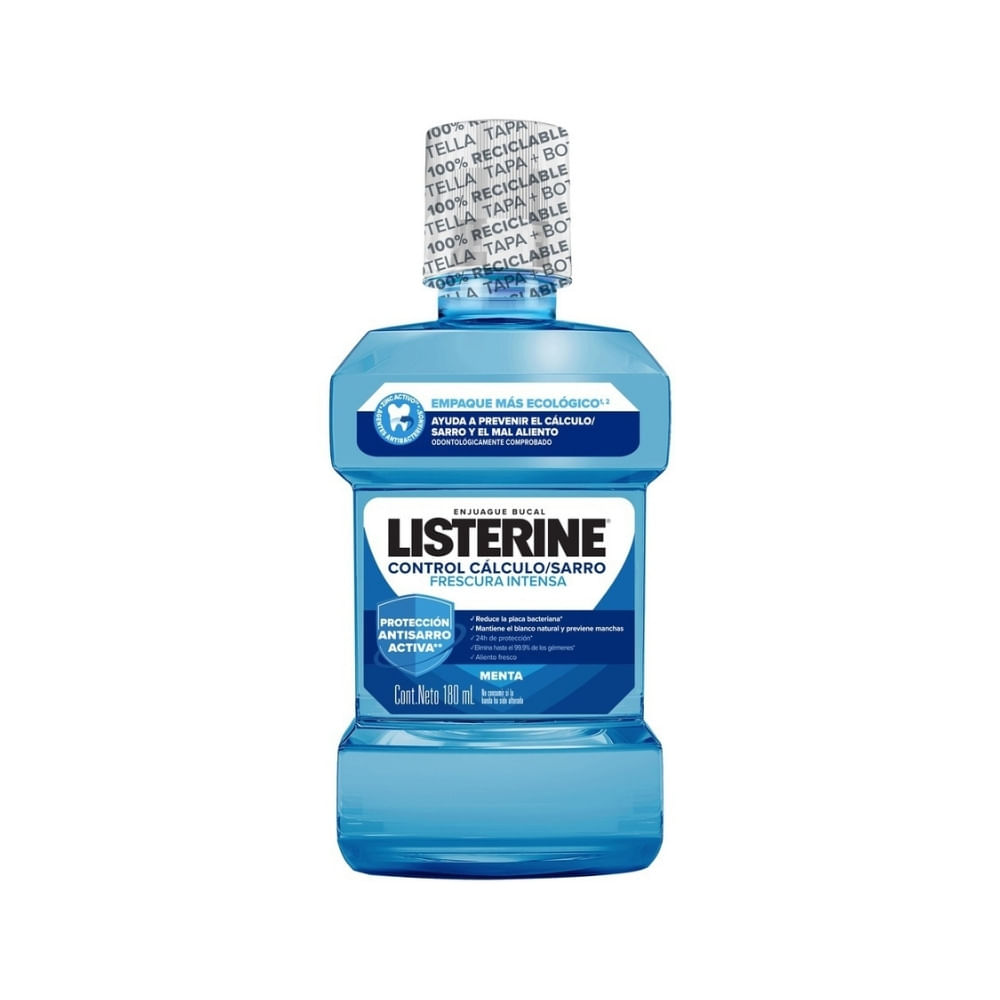 ENJUAGUE BUCAL LISTERINE CONTROL CALCULO FRASCO 180 ML