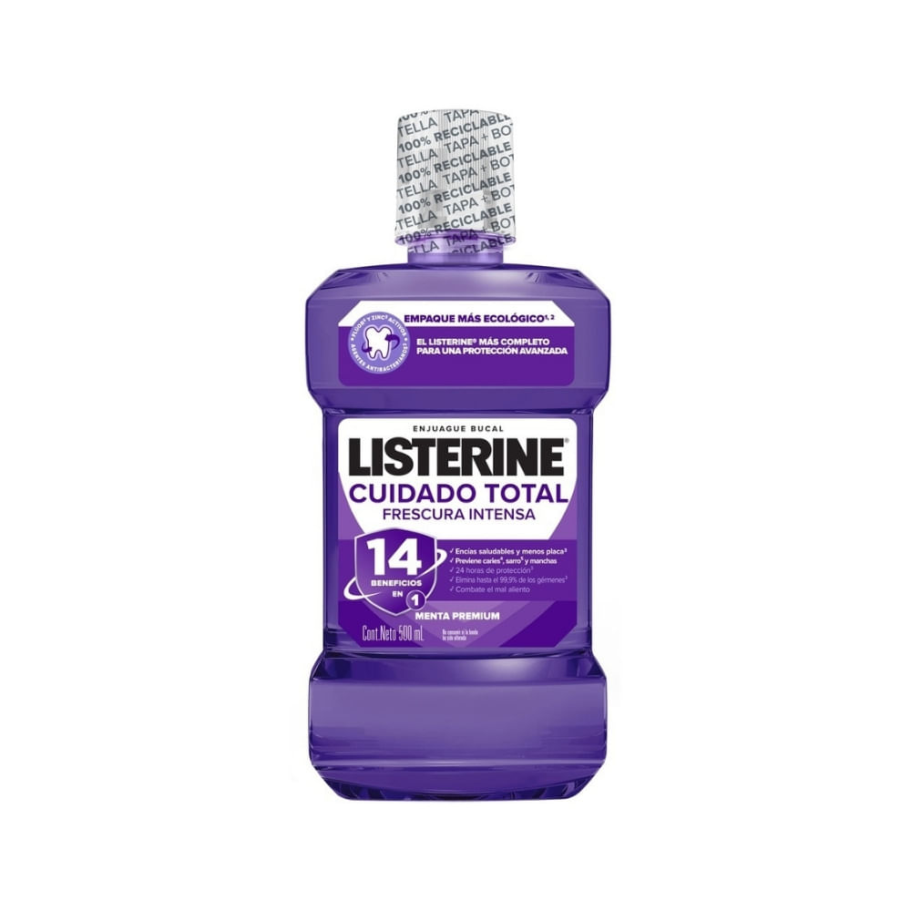 ENJUAGUE BUCAL LISTERINE CUIDADO TOTAL FRASCO 500 ML