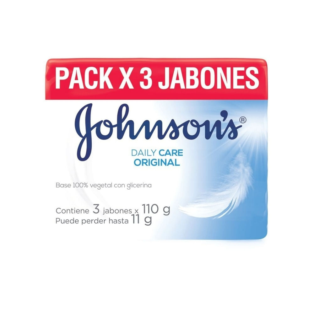 JABON JOHNSONS ORIGINAL BARRA 3 X 110GR