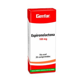 ESPIRONOLACTONA GENFAR TABLETAS 100 MG