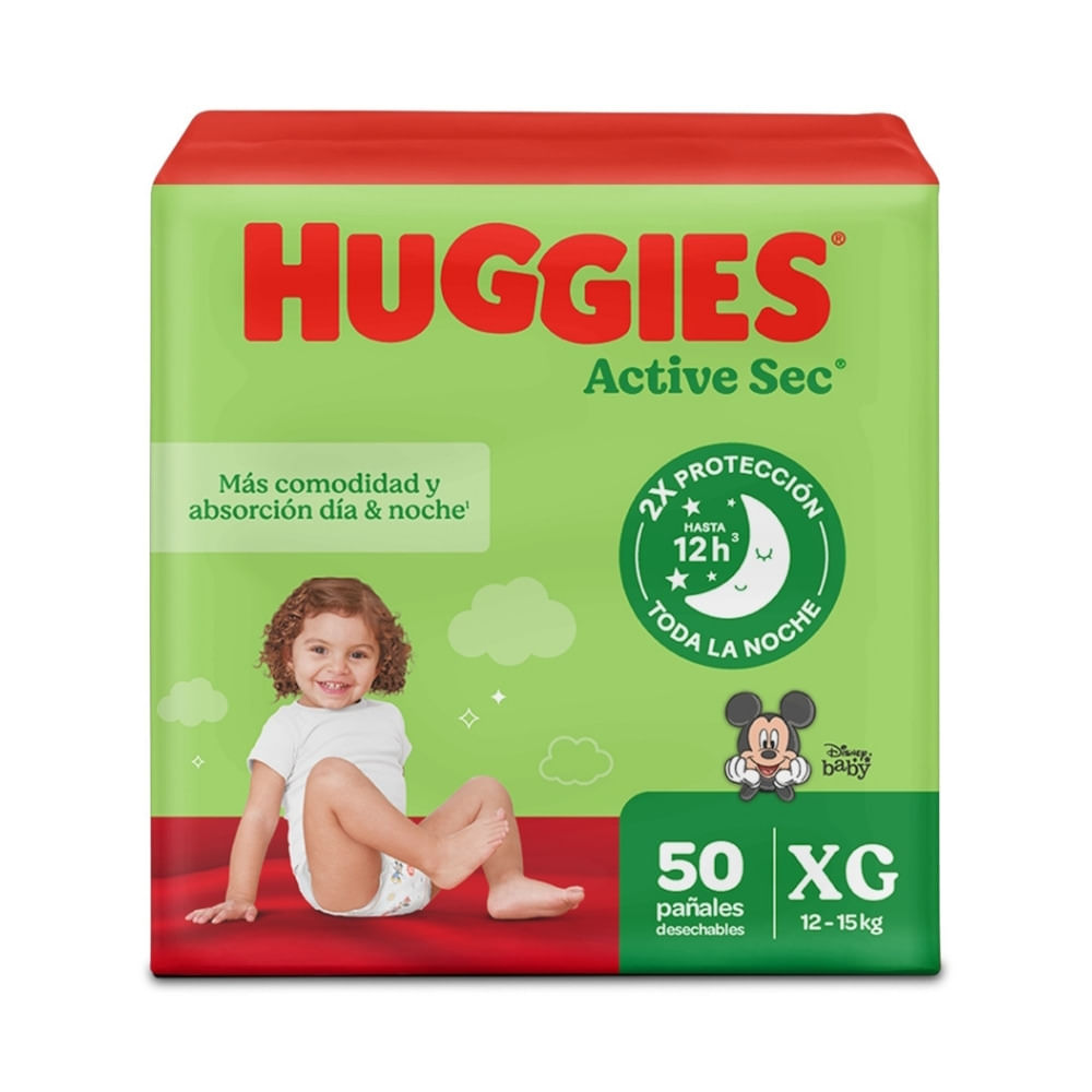 PAÑALES HUGGIES ACTIVE SEC ETAPA 4