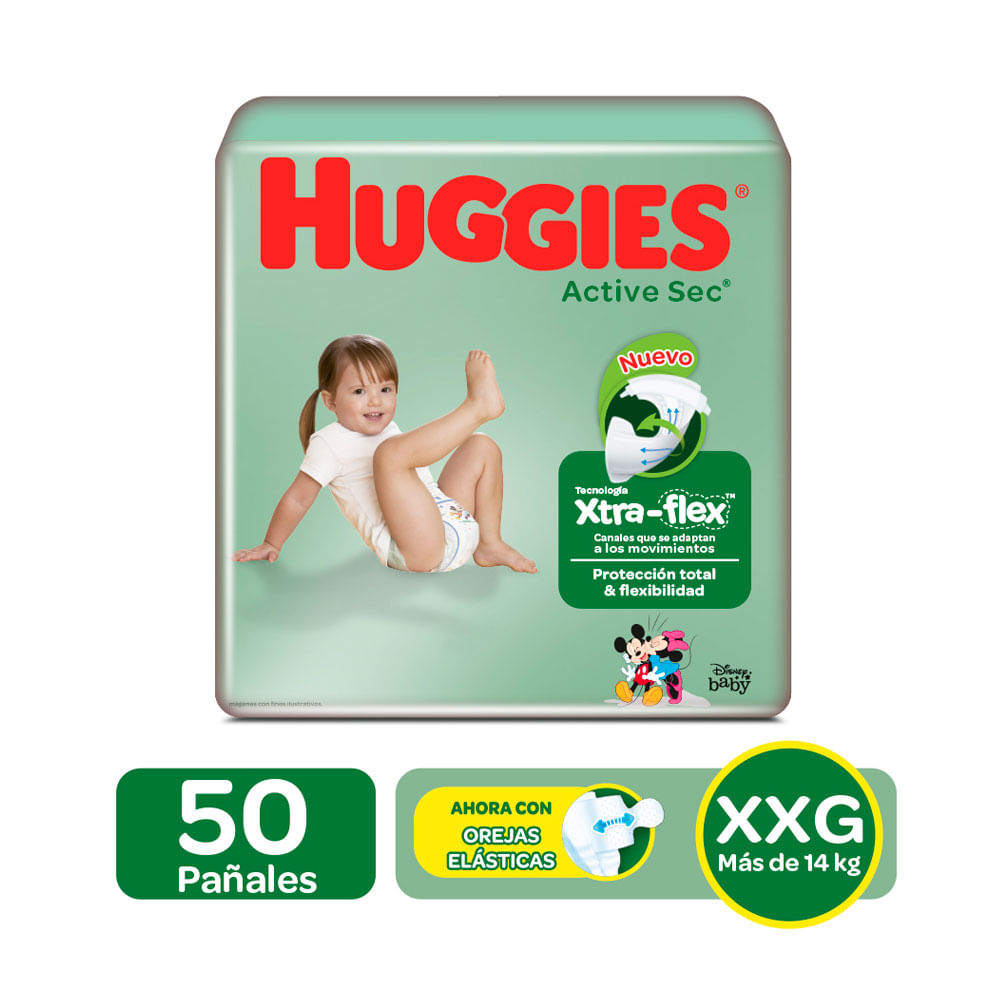 PAÑALES HUGGIES ACTIVE SEC ETAPA 5