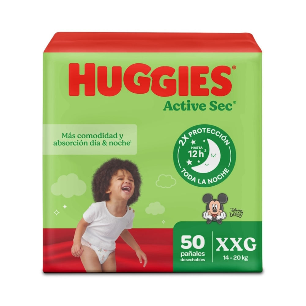 PAÑALES HUGGIES ACTIVE SEC ETAPA 5