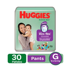 PAÑALES HUGGIES ACT SEC AUTOAJUS ET 3 BOLSA X 30 UNDS