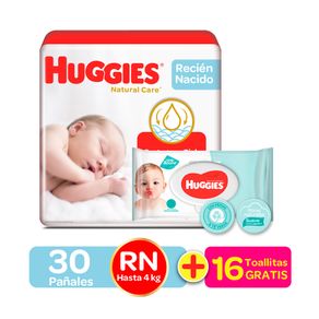 HUGGIES NATURAL CARE RN BOLSA X 30 UNDS