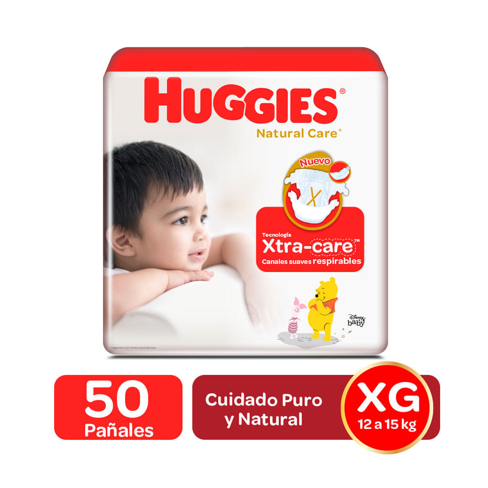 PAÑALES HUGGIES NATURAL CARE ETAPA 4