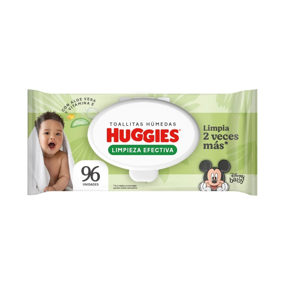 TOALLITAS HUGGIES ACTIVE FRESH+++ BOLSA X 96 UNDS