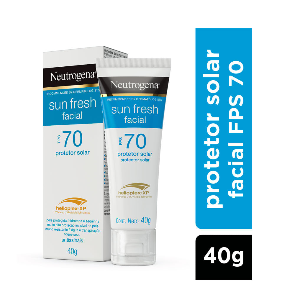 NEUTROGENA SUN FRESH FACIAL PROTECTOR SOLAR FPS 70 TUBO 40 G