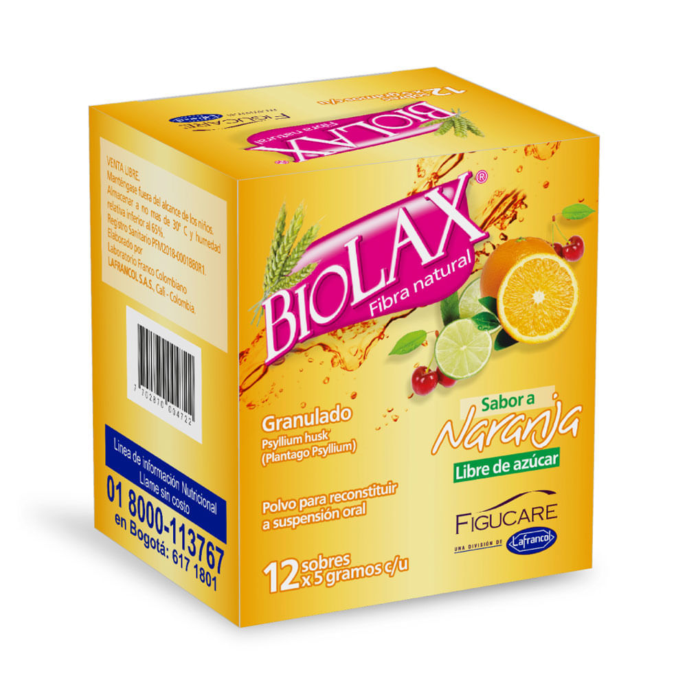 BIOLAX 5 G C/U SOBRES NARANJA