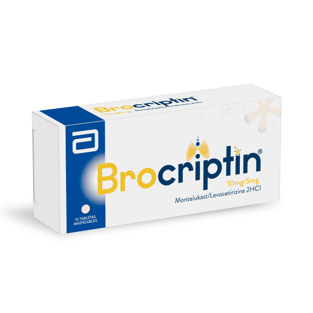 BROCRIPTIN T. MASTICABLES 10MG/5MG