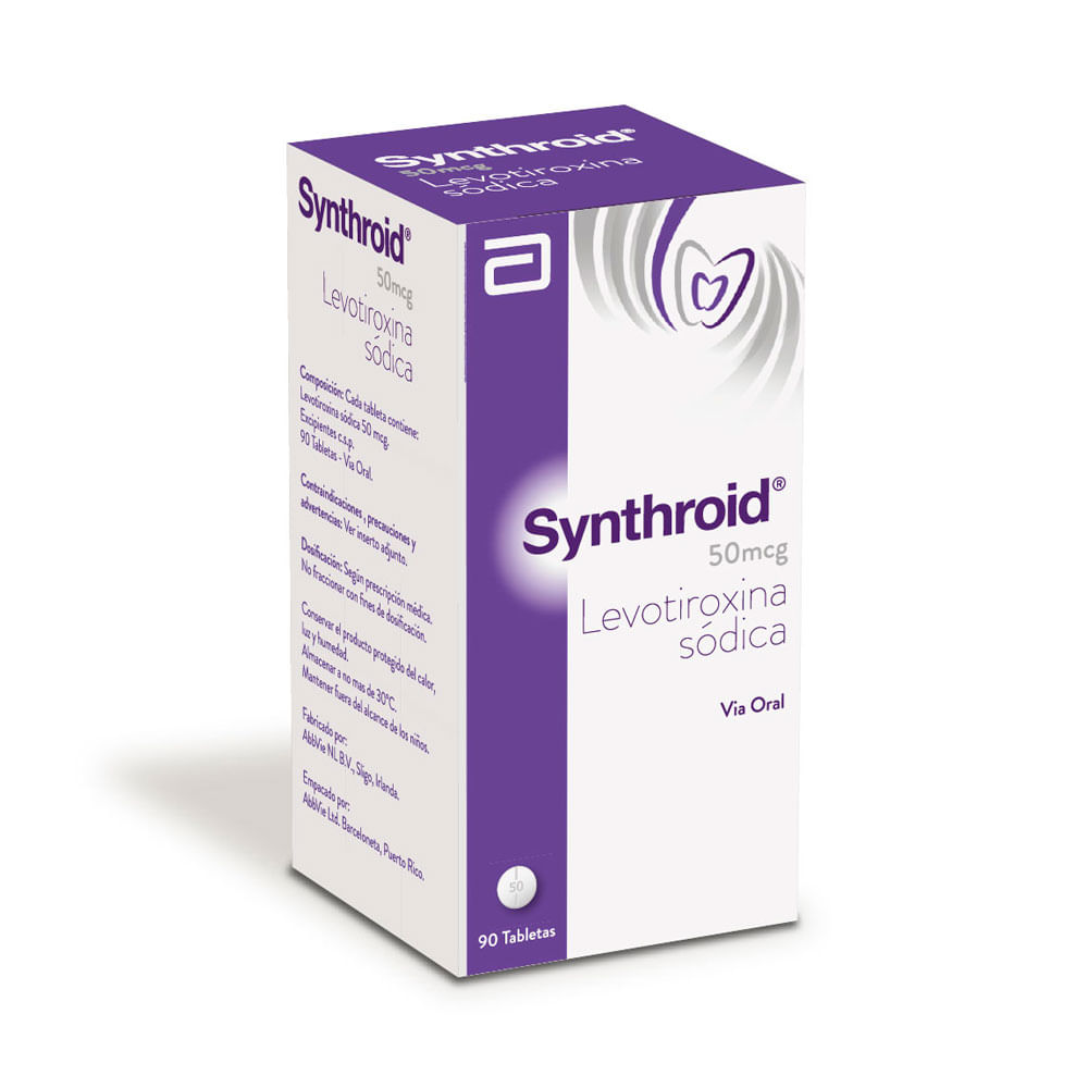 SYNTHROID TABLETAS 50 MCG