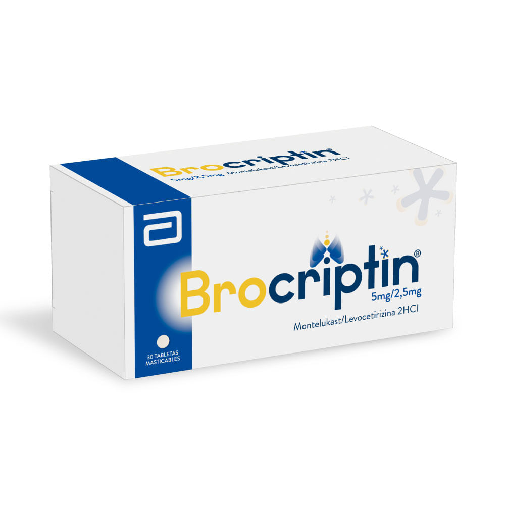 BROCRIPTIN T. MASTICABLES 5MG/2.5MG