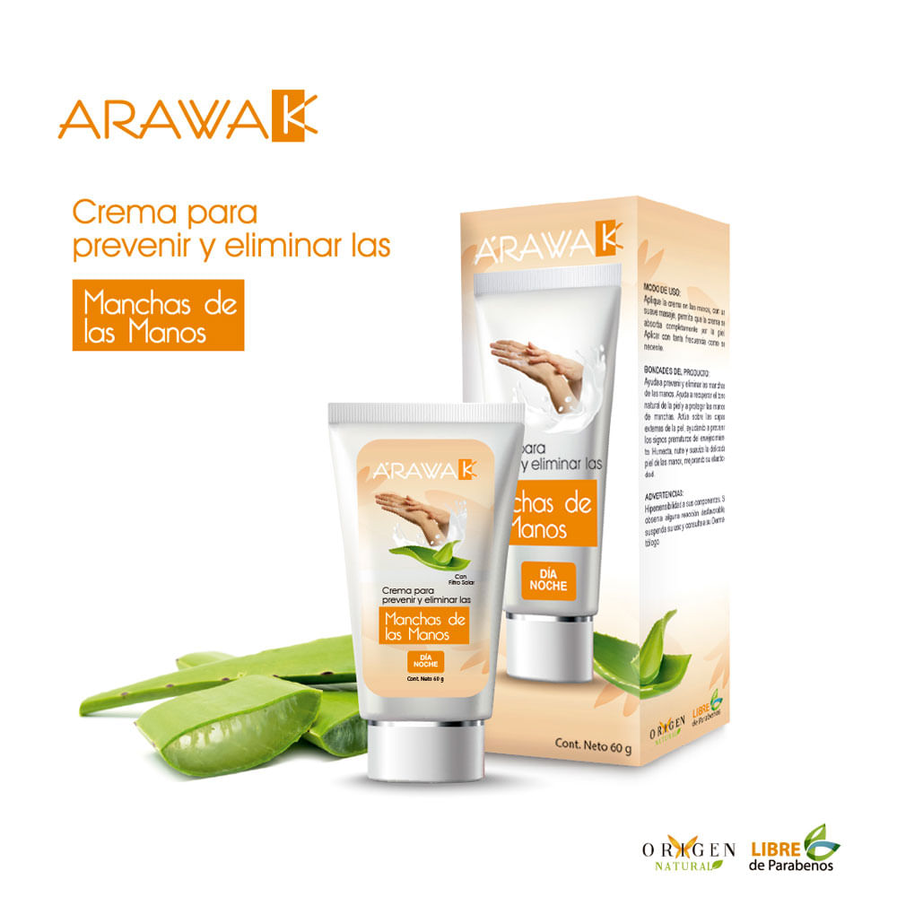 CREMA ARAWAK MANCHAS DE MANOS CAJA 60 G