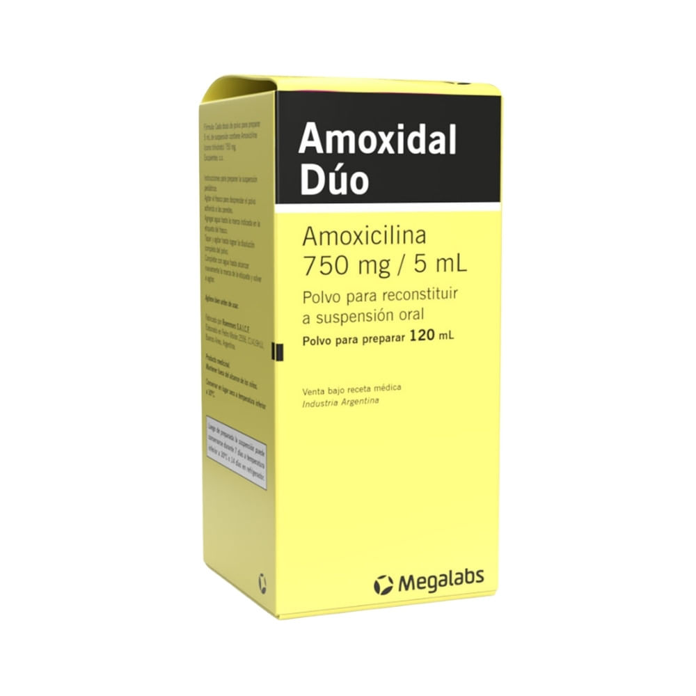 AMOXIDAL DUO SUSPENSION 750 MG CEREZA CAJA 120 ML