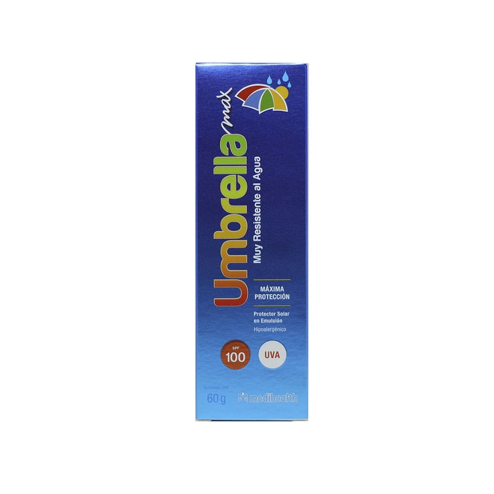 UMBRELLA MAX RESISTENTE AGUA EMULSION SPF 100 CAJA 60 G