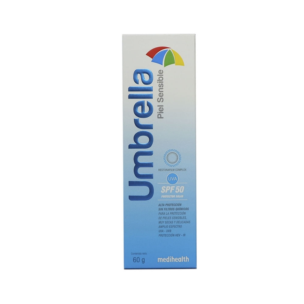 UMBRELLA PIEL SENSIBLE EMULSION SPF 50 CAJA 60 G