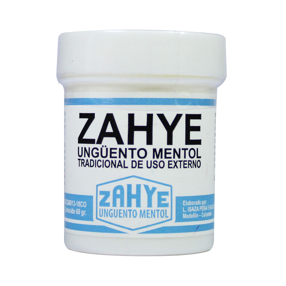 UNGUENTO MENTOL ZAHYE POTE 60 G