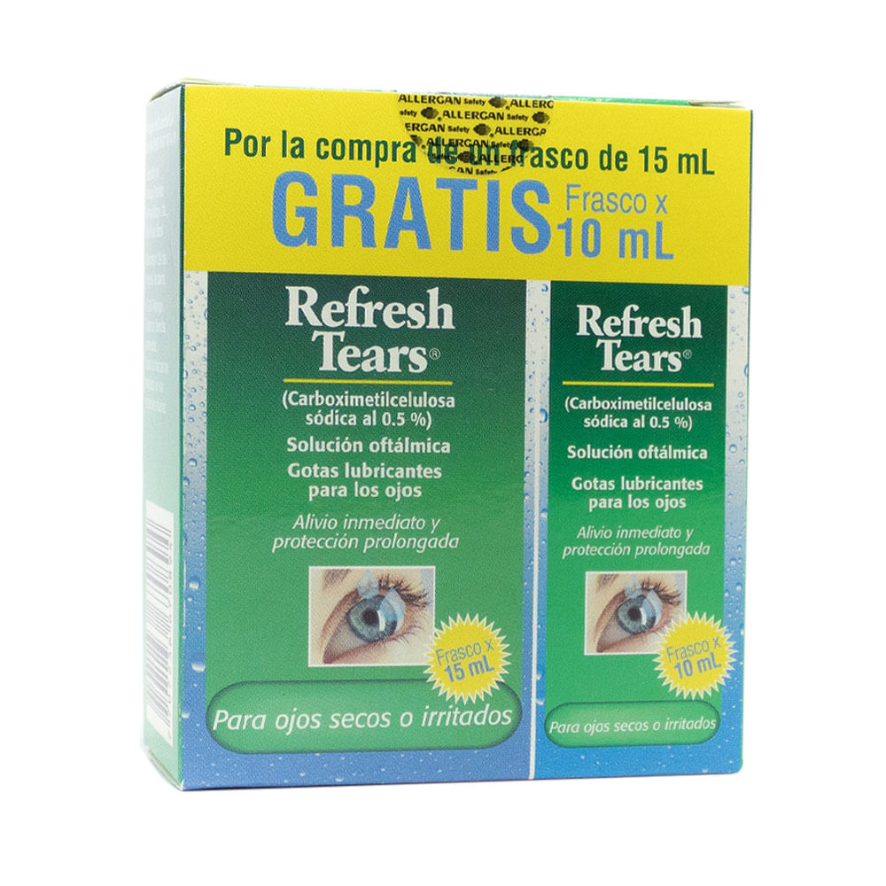 GOTAS REFRESH TEARS 15ML + GTS 10ML CAJA X 1 UND