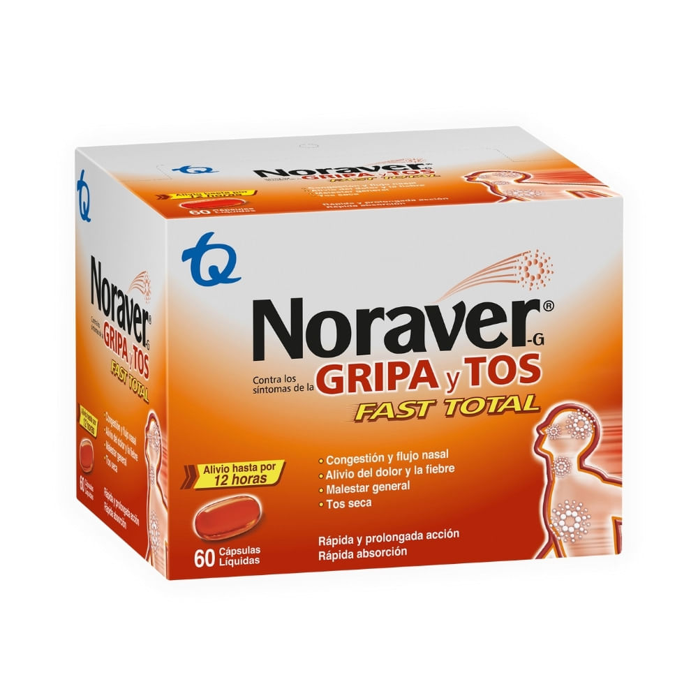 NORAVER GRIPA FAST TOTAL CAPSULAS