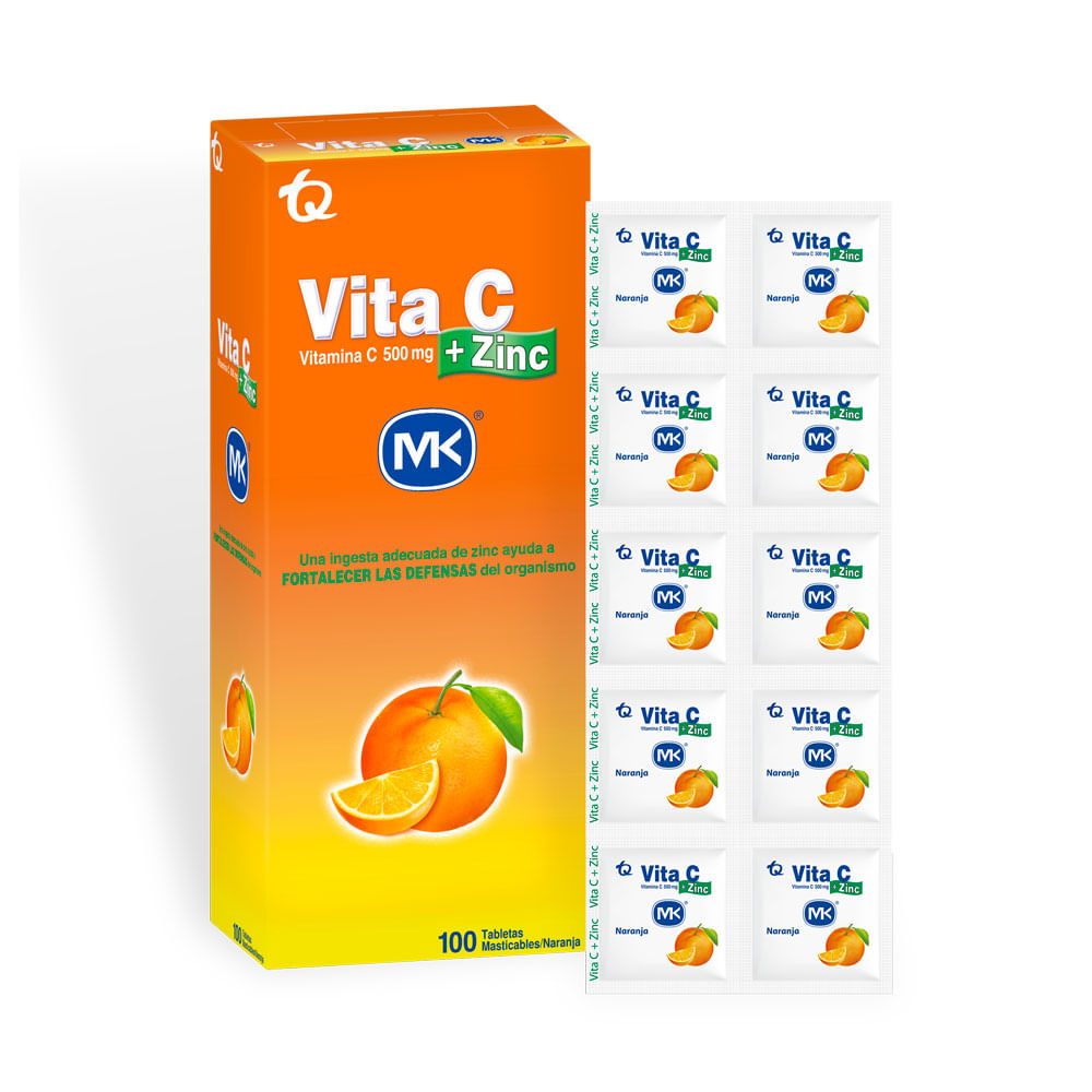 VITA C+ZINC MK T. MASTICABLES NARANJA