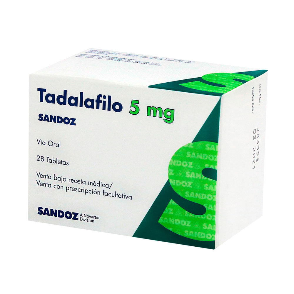 TADALAFILO SANDOZ TABLETAS 5 MG