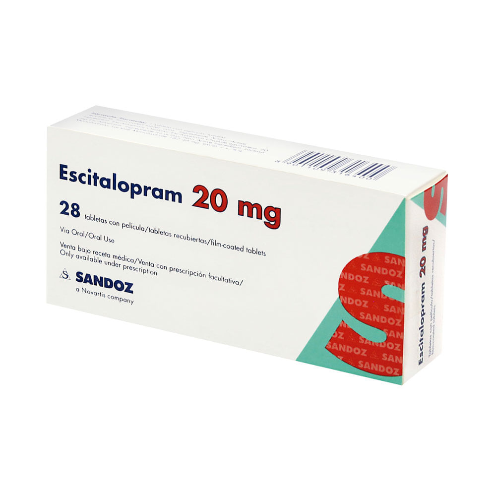 ESCITALOPRAM SANDOZ TABLETAS 20 MG
