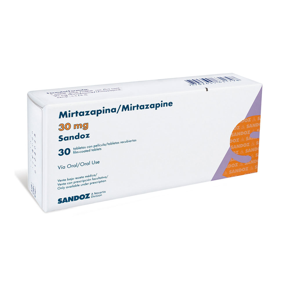 MIRTAZAPINA SANDOZ TABLETAS 30 MG