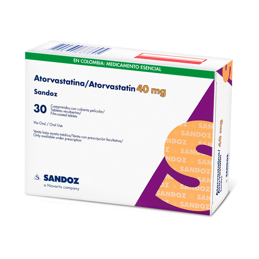 ATORVASTATINA SANDOZ TABLETAS 40 MG