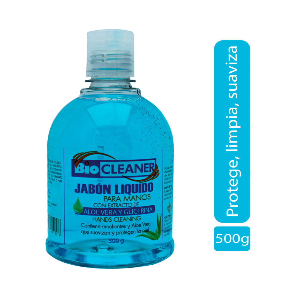 JABON LIQUIDO PARA MANOS BIOCLEANER FRASCO 500 G