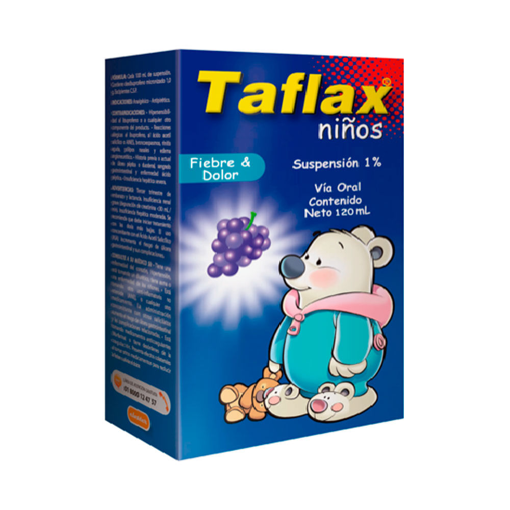 TAFLAX NIÑOS SUSPENSION 1 % FRASCO 120 ML