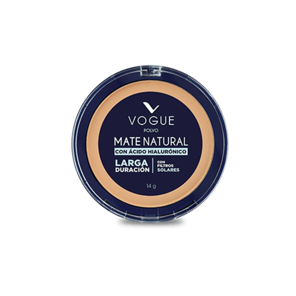 POLVO COMPACTO VOGUE MATE NAT. CANELA 14 G