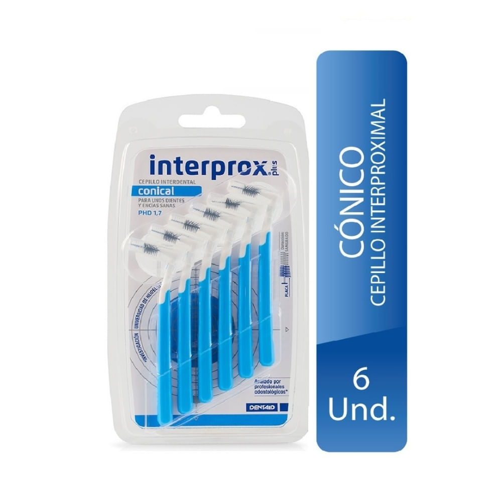 INTERPROX PLUS CONICO ESTUCHE X 6 UNDS