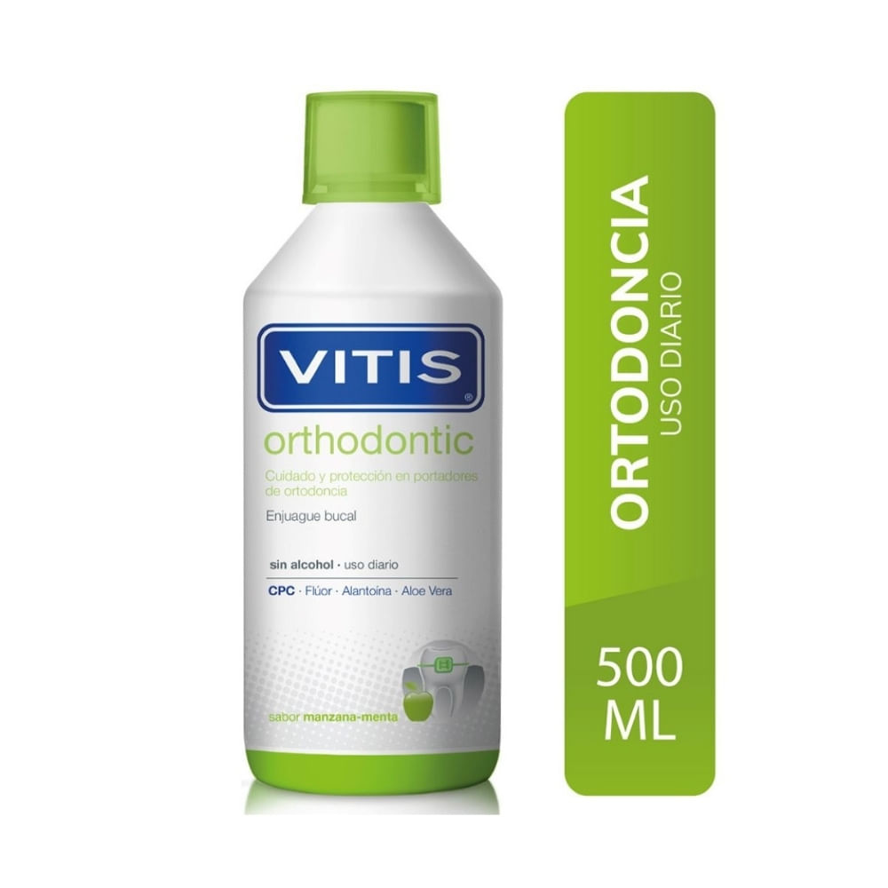 ENJUAGUE BUCAL VITIS ORTHODONTIC FRASCO 500 ML