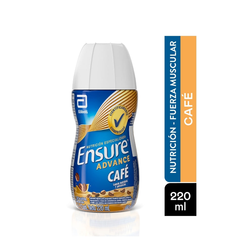 ENSURE ADVANCE CAFE LIQUIDO PROTEINA + HMB FRASCO 220 ML