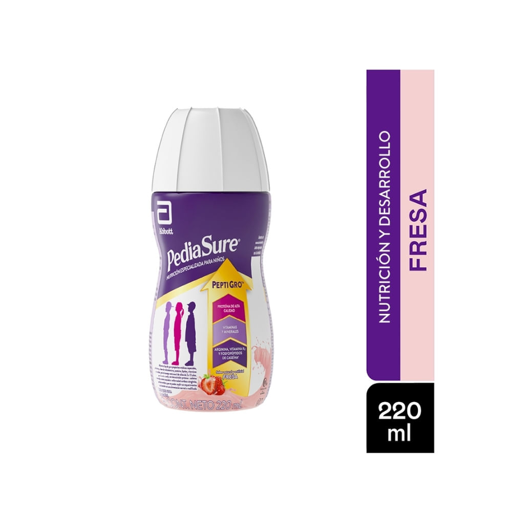 COMPLEMENTO PEDIASURE PEPTIGRO LIQUIDO FRESA FRASCO 220 ML