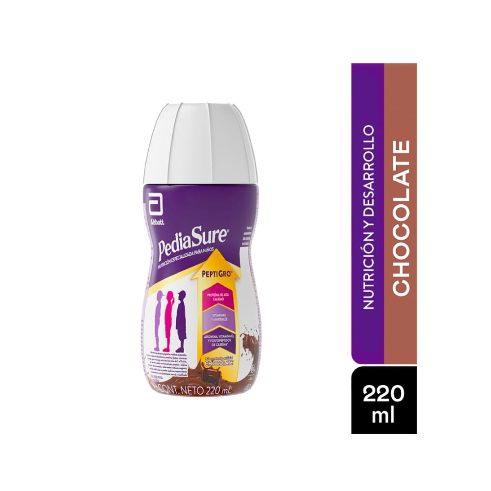 COMPLEMENTO PEDIASURE PEPTIGRO LIQUIDO CHOCOLATE FRASCO 220 ML