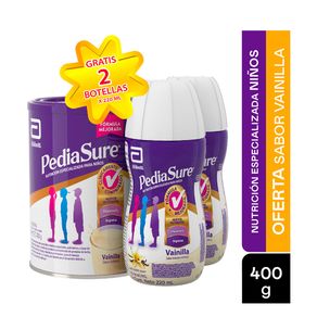 OFERTA PEDIASURE POLVO VAINILLA LATA 400G+2 LIQUIDOS