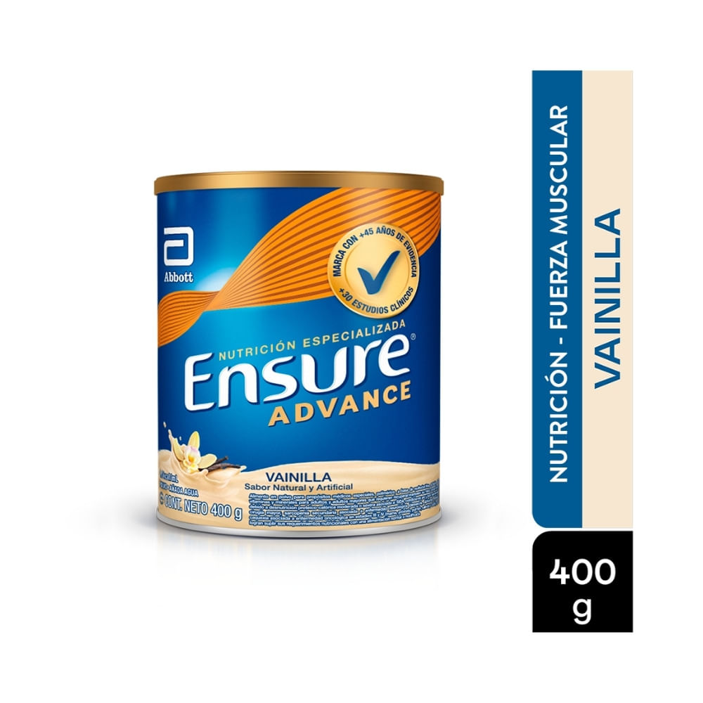 ENSURE ADVANCE VAINILLA POLVO PROTEINA + HMB LATA 400 G