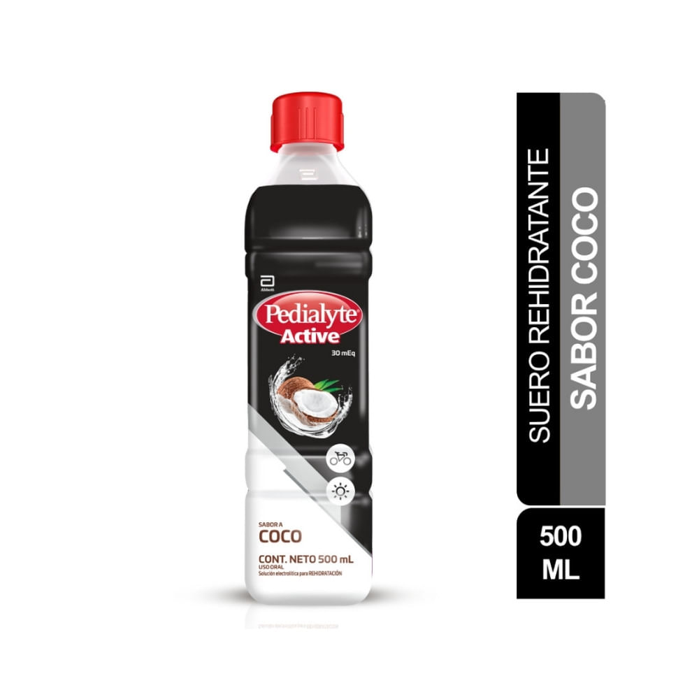 SUERO PEDIALYTE ACTIVE 30 COCO FRASCO 500 ML