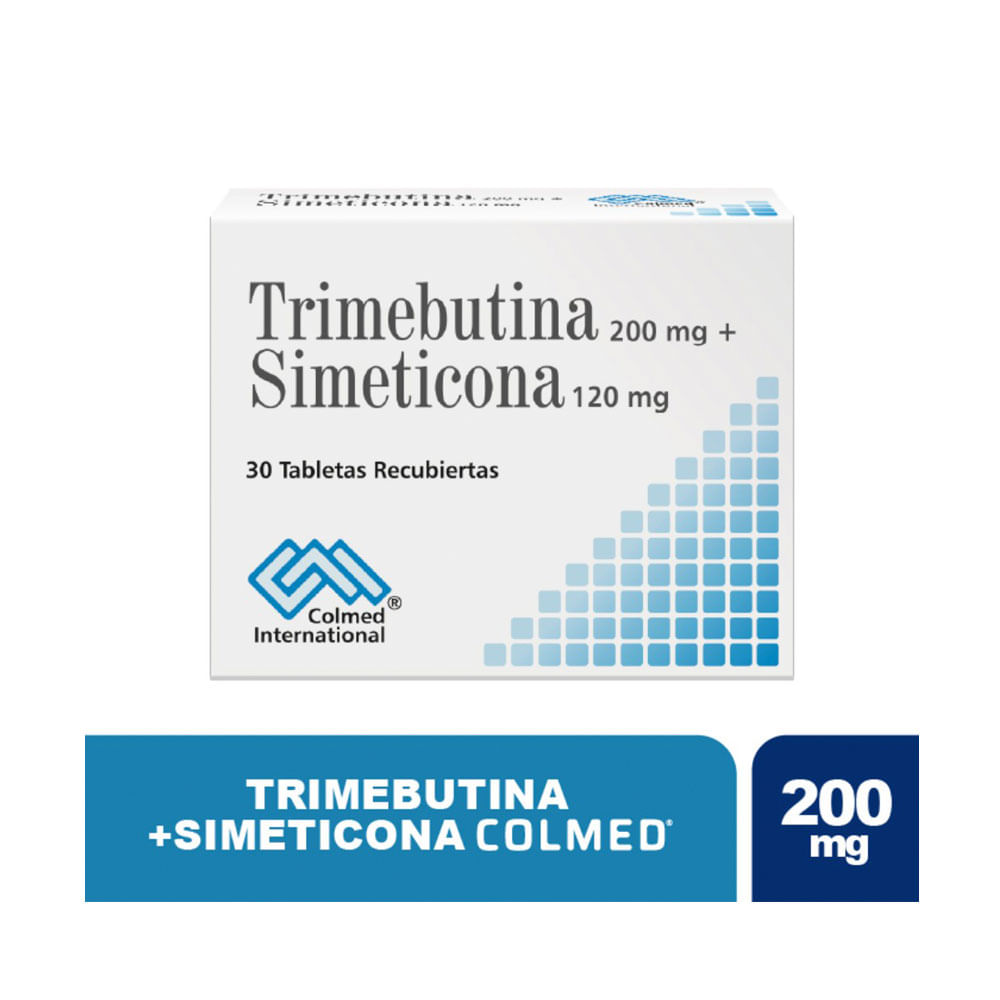 TRIMEBUTINA+SIMETICONA COLMED TABLETAS 200MG/120MG