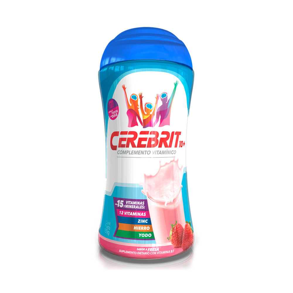 CEREBRIT POLVO FRESA FRASCO 135 G