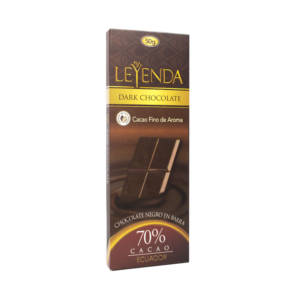 CHOCOLEYENDA CHOCOLATE 70% BARRA CAJA 50 G