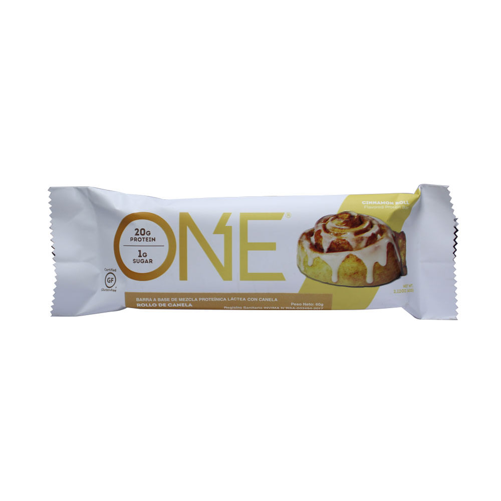 BARRA DE PROTEINA ONE BAR CINNAMON ROLL BOLSA 60 G