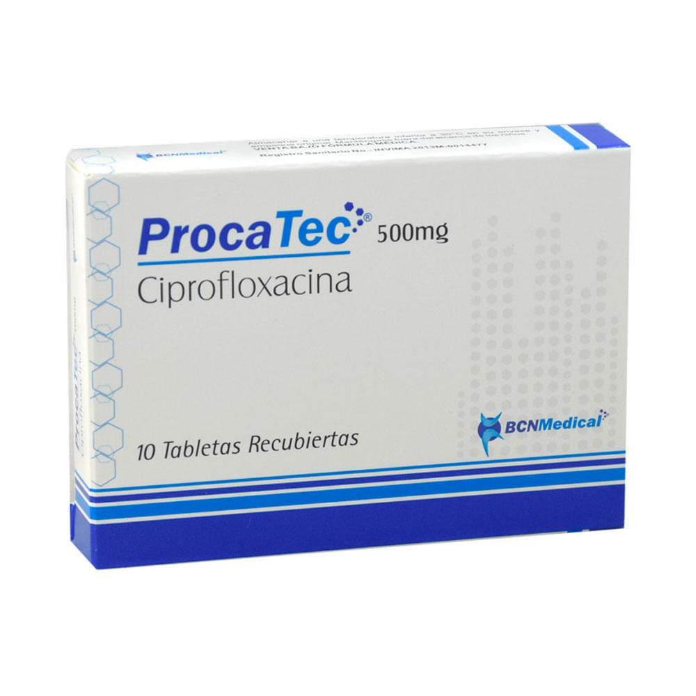 CIPROFLOXACINA PROCATEC TABLETAS 500 MG